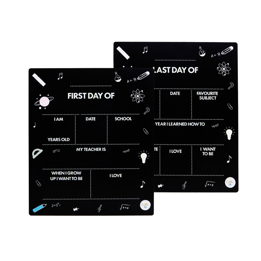 Little IA - 2-In-1 My Milestone Reversible School Board - Black