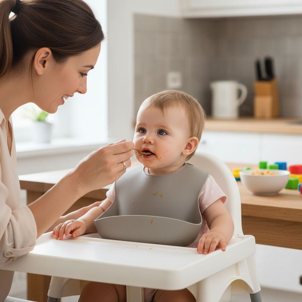 Maxims - Silicone Baby Bib - Taupe