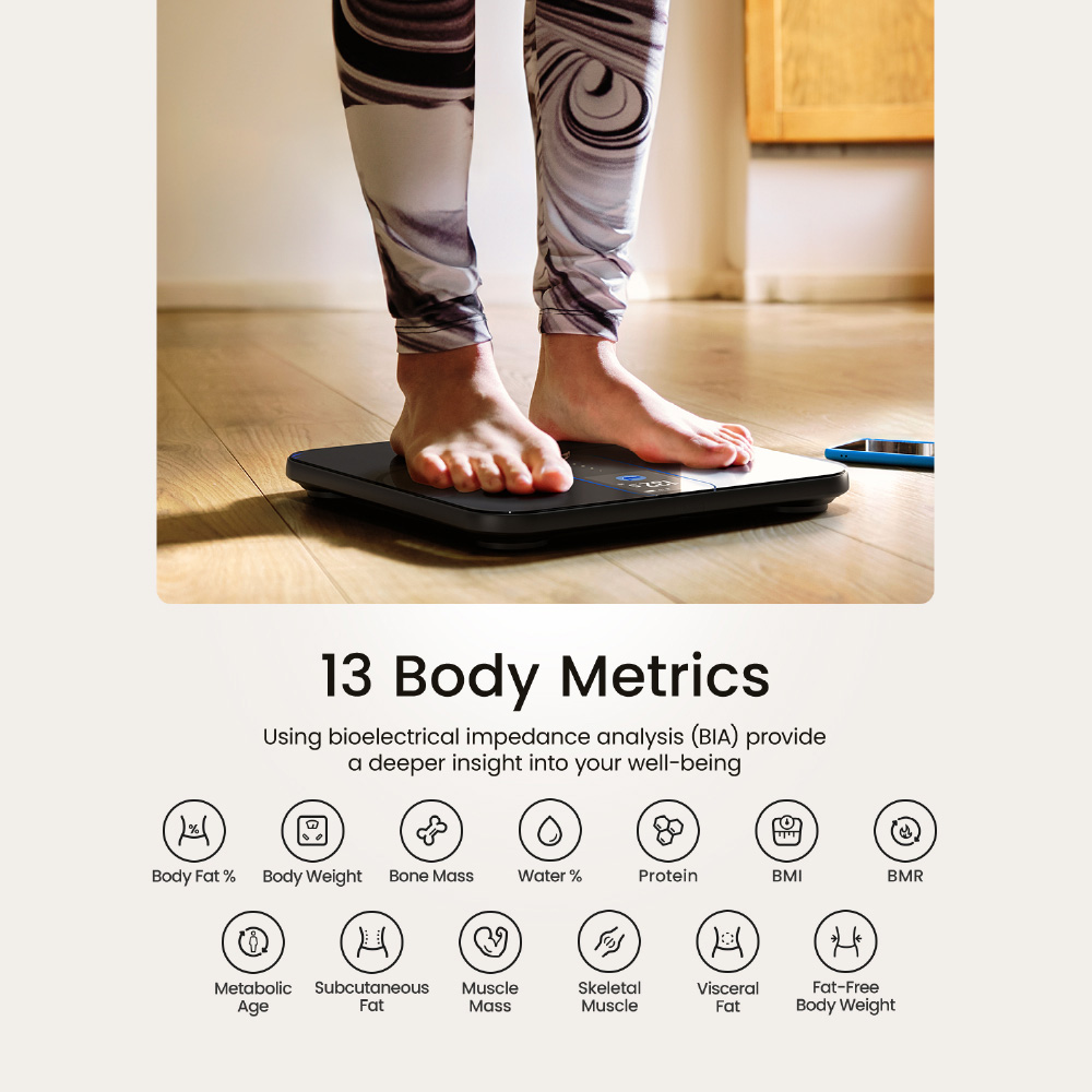 Renpho - Smart Scale Body Composition Scale - Black