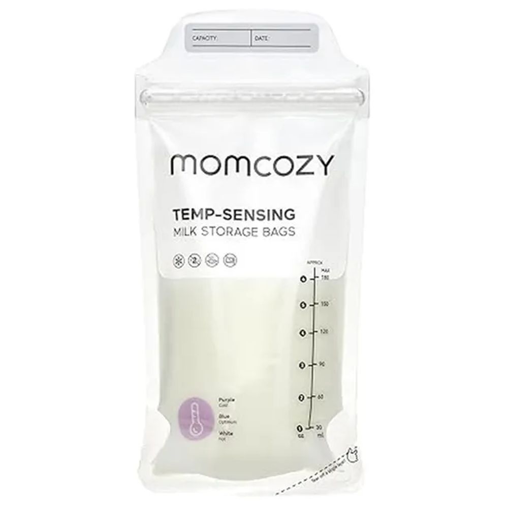 Momcozy Temp-Sensing Milk Storage Bag - Clear - 8 Pcs