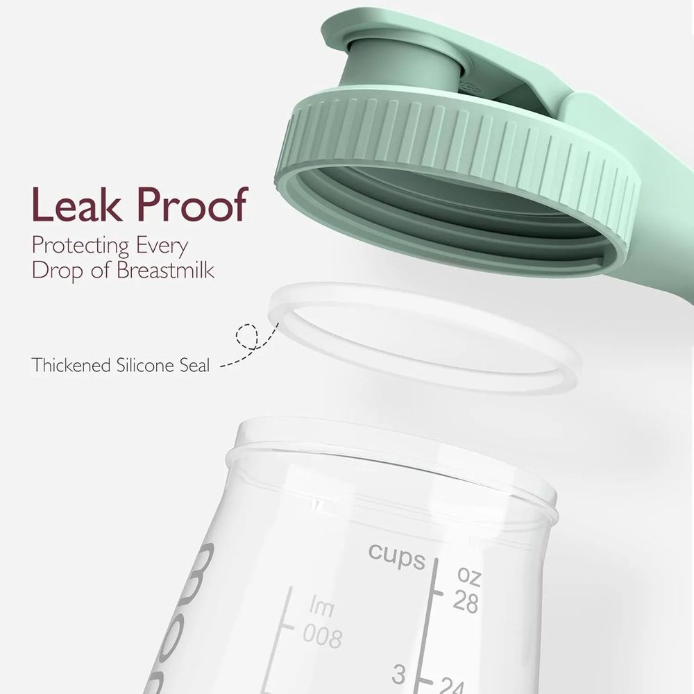 MomCozy - Breast Milk Storage Glass Container - 32oz