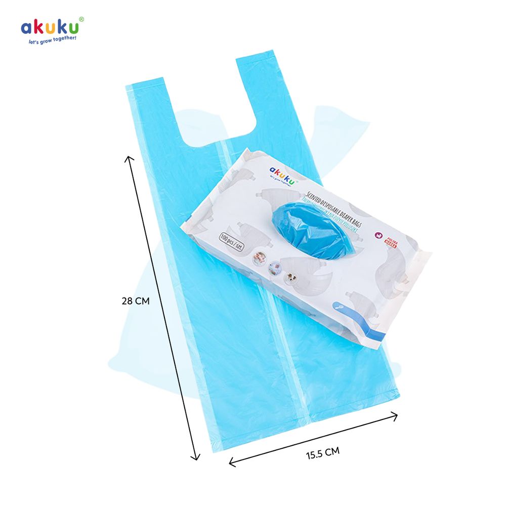 Akuku - Scented Disposable Diaper Bags - 100 Pcs