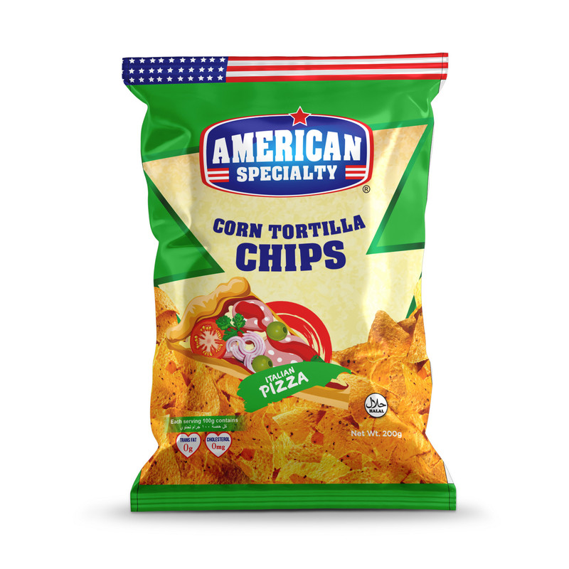 American Specialty - Corn Tortilla Chips - Italian Pizza - 200 gm
