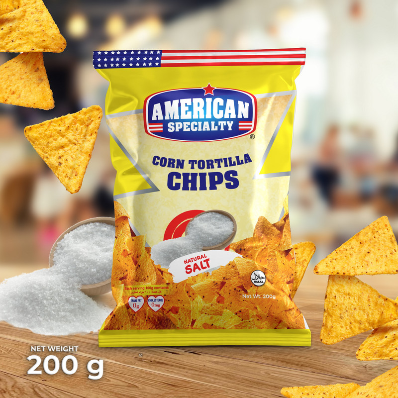 American Specialty - Corn Tortilla Chips - Natural Salt - 200 gm