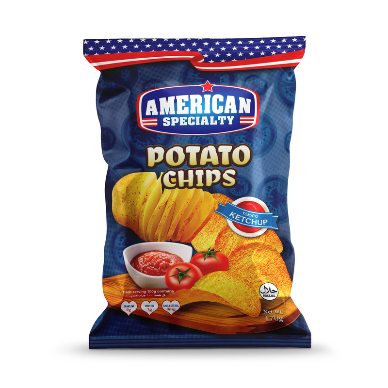 American Specialty - Potato Chips - Tomato Ketchup - 170 gm