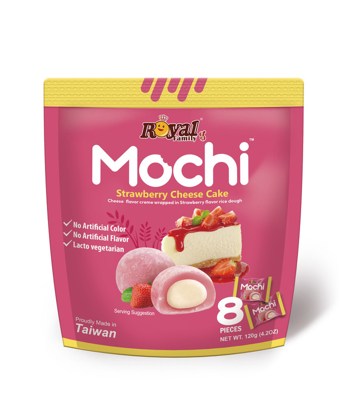Royal Family - Mochi Strawberry Cheese Cake - Pack of 8