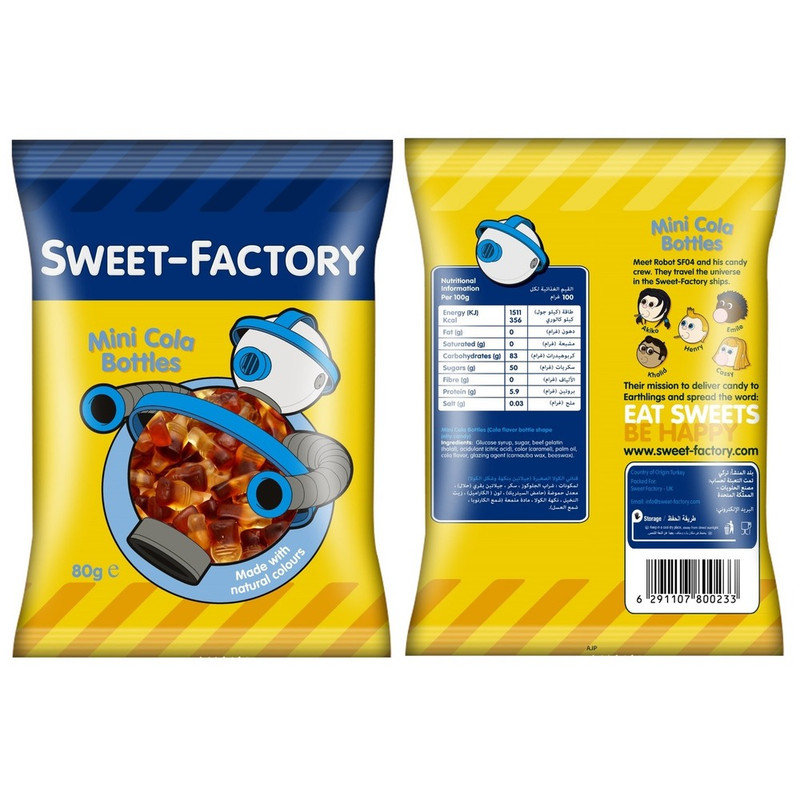 Sweet Factory - Mini Cola Bottles Gummies 80g