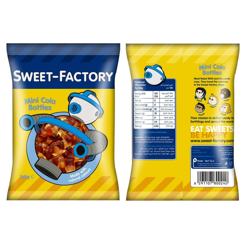 Sweet Factory - Mini Cola Bottles Gummies 160g