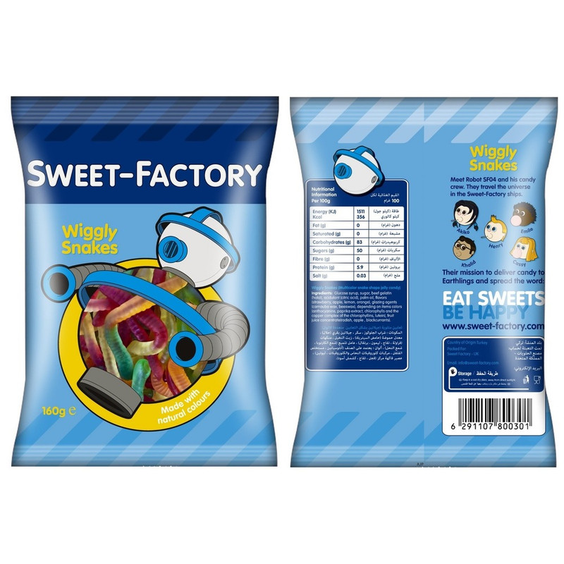Sweet Factory - Wiggly Snakes Gummies 160g