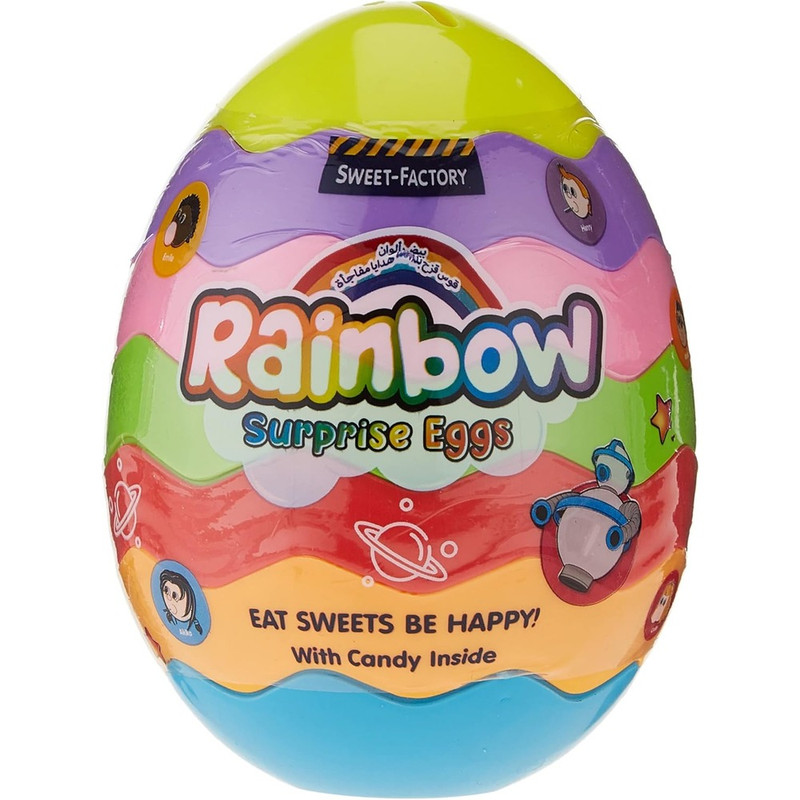Sweet Factory - Rainbow Surprise Eggs 10g 1Pc - Color May Vary