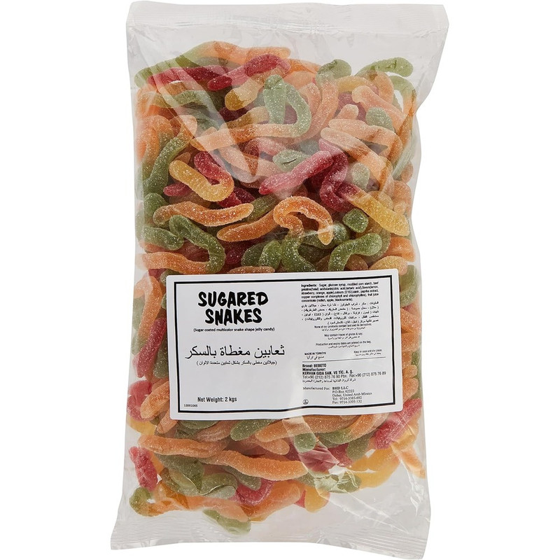 Sweet Factory - Sugared Jelly Snakes Candy 2Kg