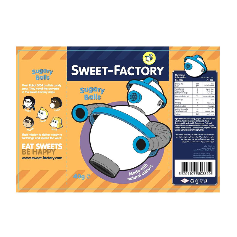 Sweet Factory - Sugary Balls Bite Sized 40g