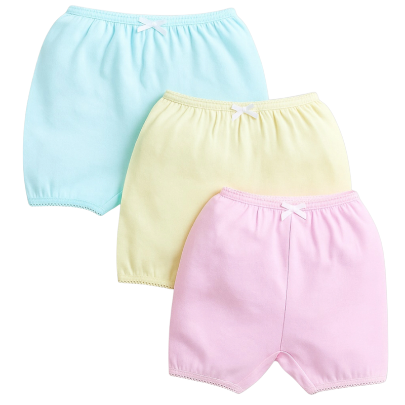 Genius - 3pc-Set - Girl's Cotton Undershorts - Multicolor