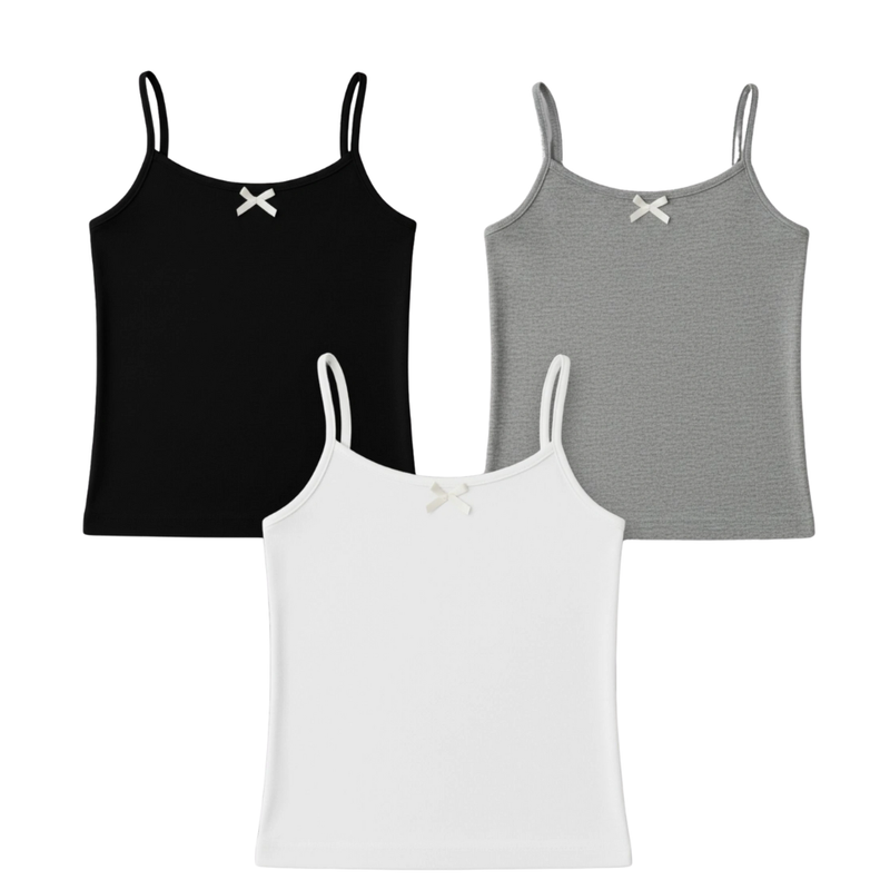 Genius - 3pc-Set - Girl's Spaghetti Strap Camisole - Multicolor