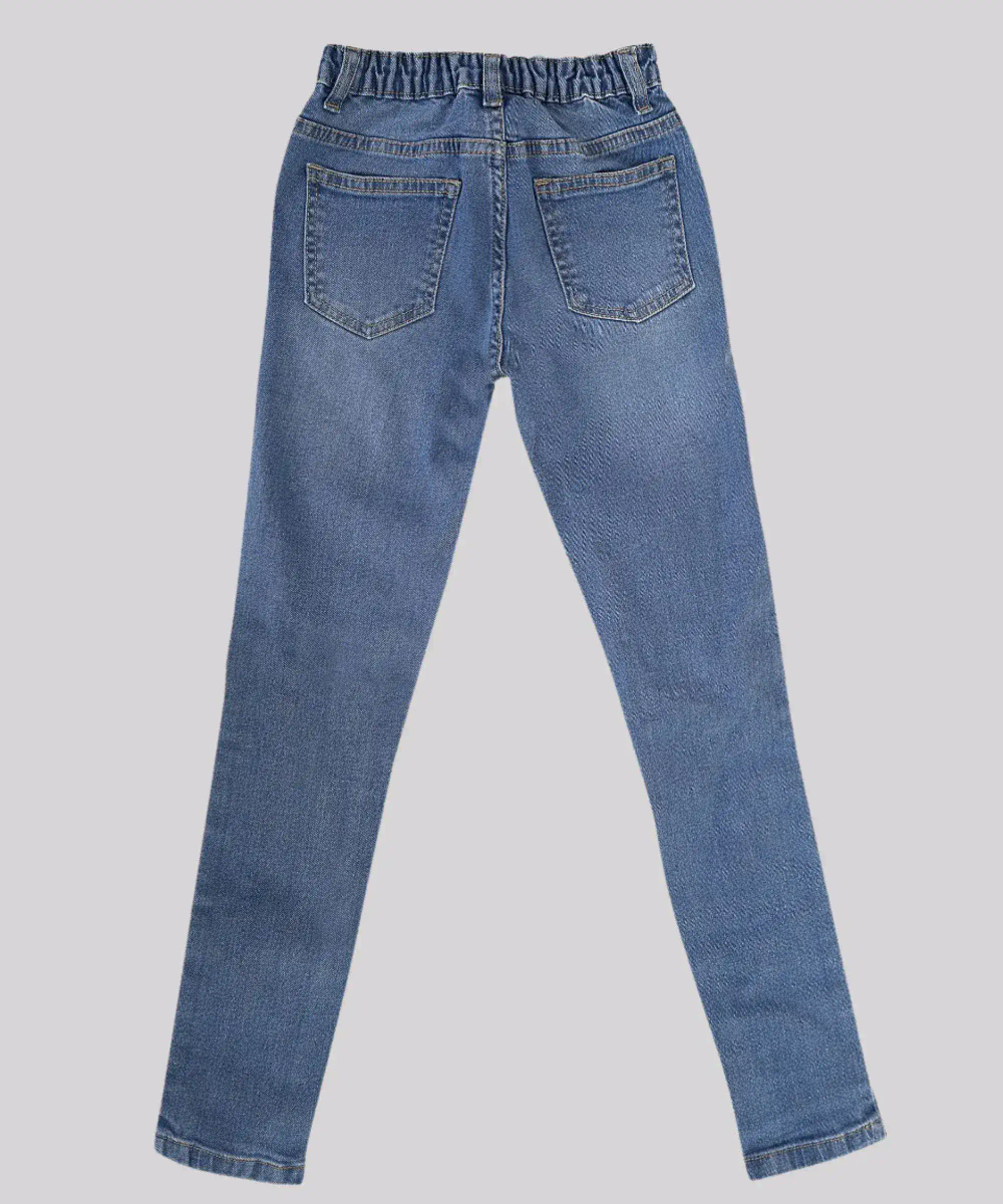 Nexgen Girls - Girl' Semi Elasticated Denim Jeans - Denim Blue