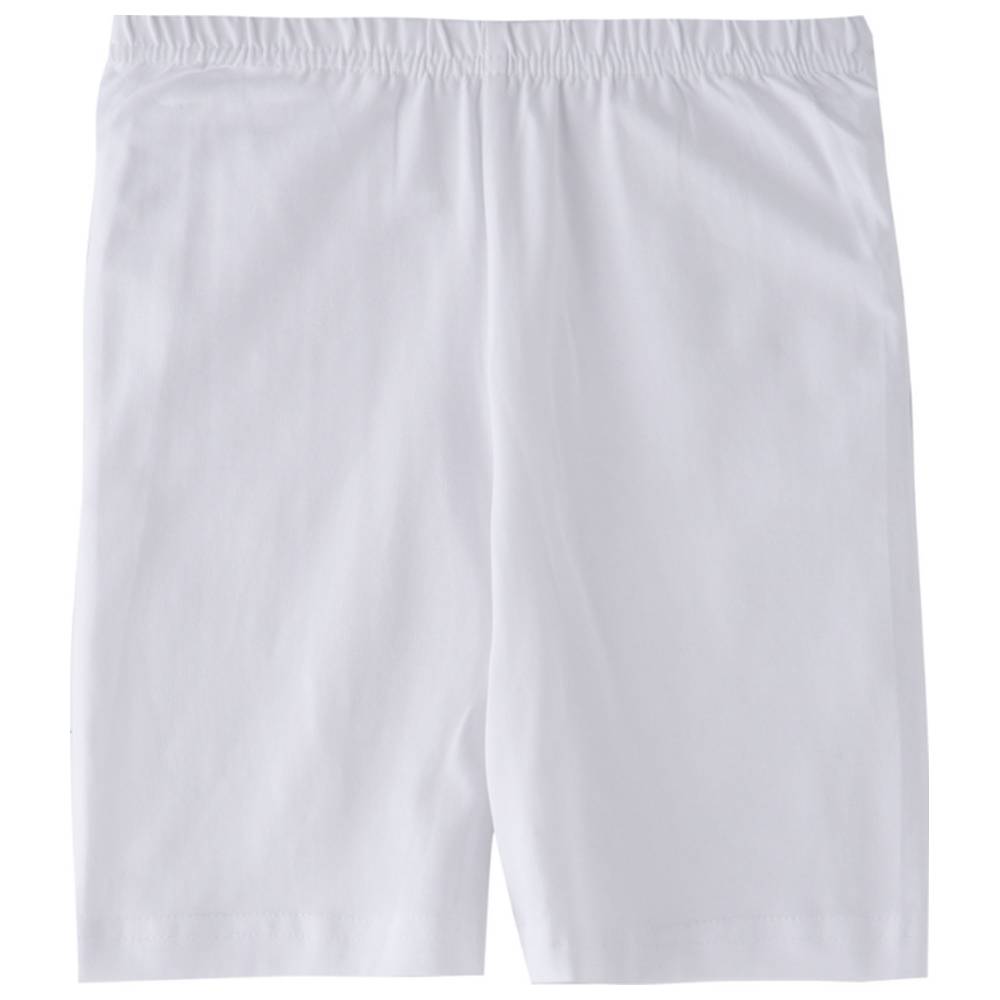Nexgen Girls - Girl's Fully Elasticated Basic Cycling Shorts - White