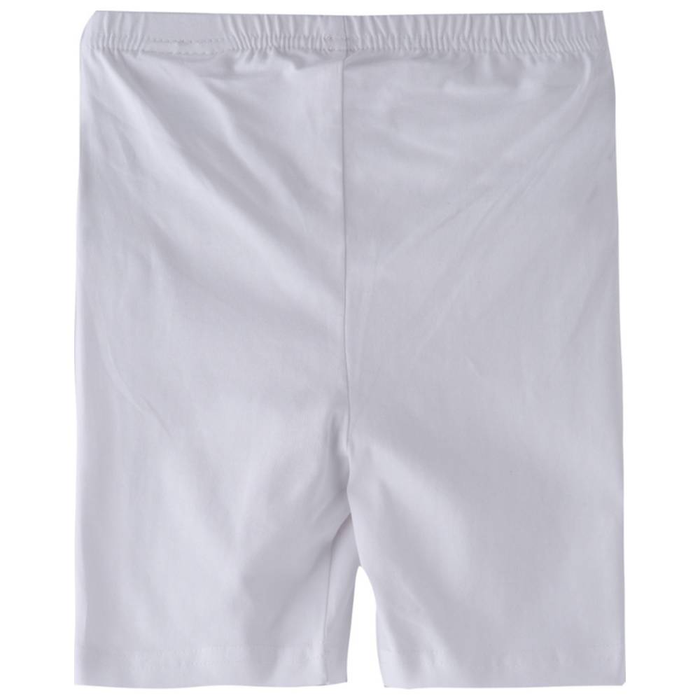 Nexgen Girls - Girl's Fully Elasticated Basic Cycling Shorts - White