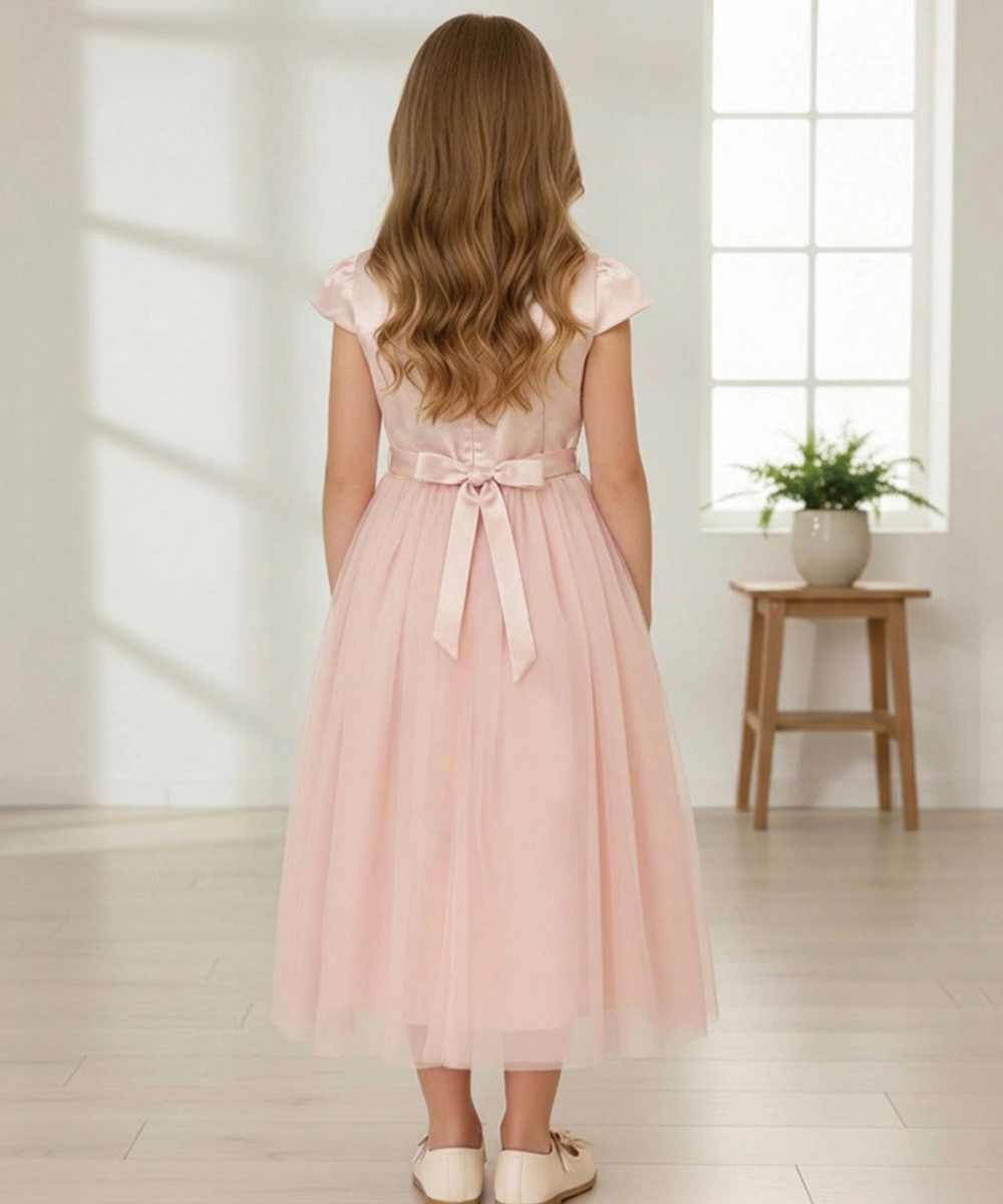 Le Crystal - Girl's Tulle Party Dress - Pink