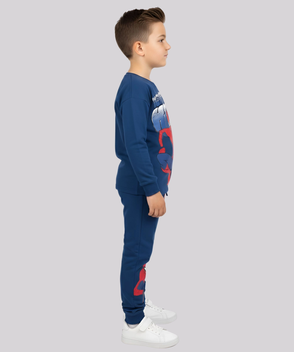 Spiderman - 2pc-Set - Boy's Graphic T-Shirt & Pyjama Pants - Blue