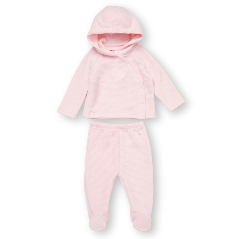 Rock a Bye Baby - 2pc-Set - Baby Girl's Hooded Jacket & Footed Pant - Pink
