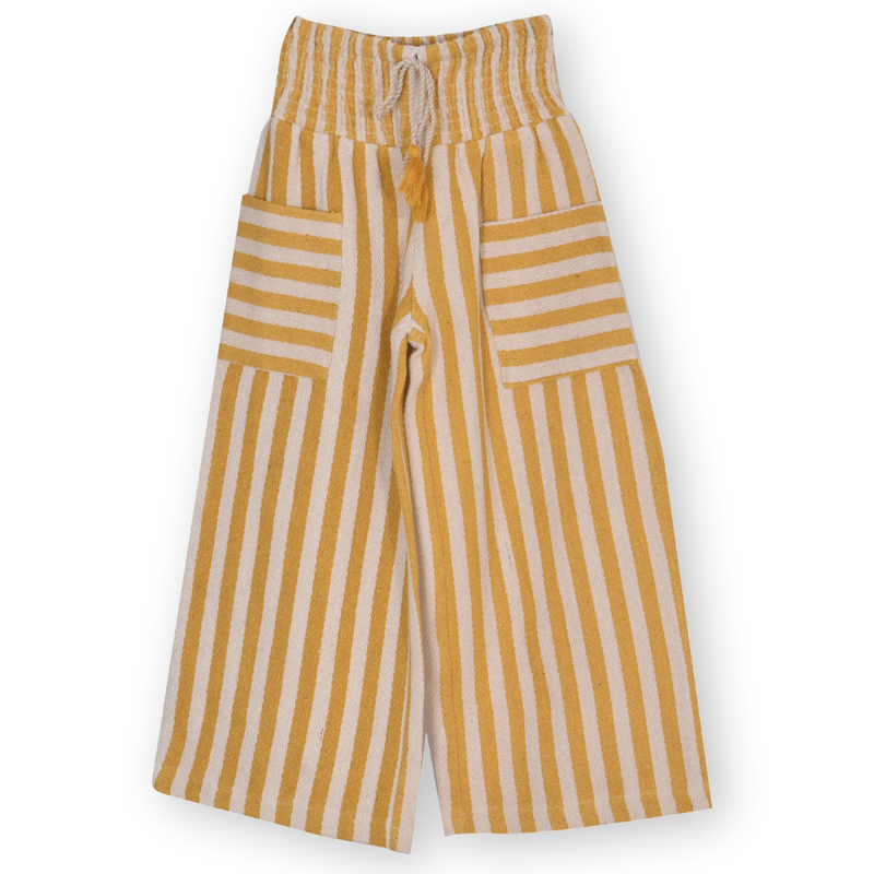 Nexgen Girls - Girl's Striped Casual Pants - Yellow