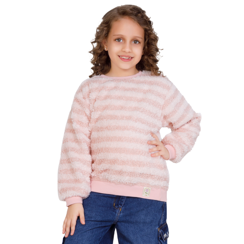 Little Kangaroos - Girls Fleece Sweater - Pink