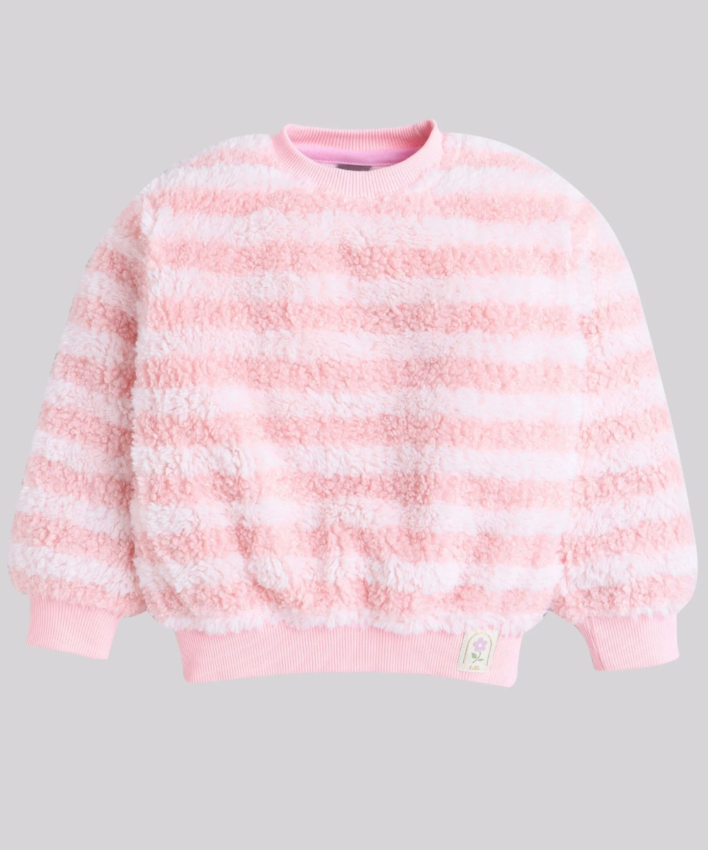 Little Kangaroos - Girls Fleece Sweater - Pink