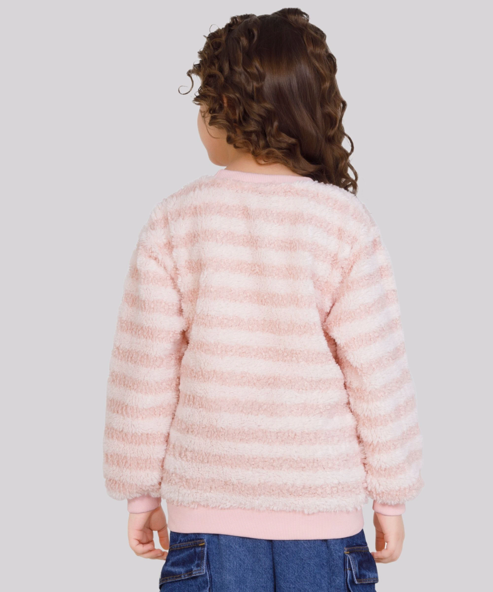 Little Kangaroos - Girls Fleece Sweater - Pink