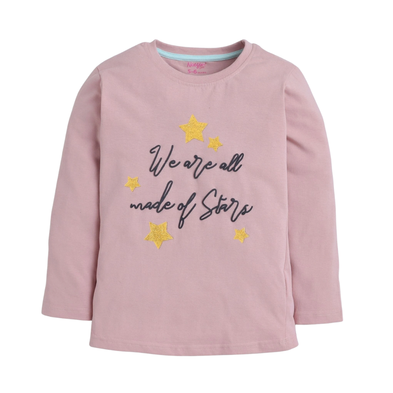 Nexgen Girls - Girl's Printed Casual T-Shirt - Pink