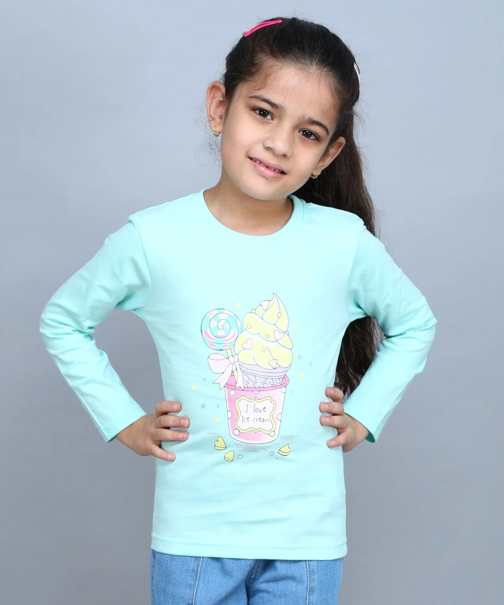 Nexgen Girls - Girl's Casual Printed T-Shirt - Blue