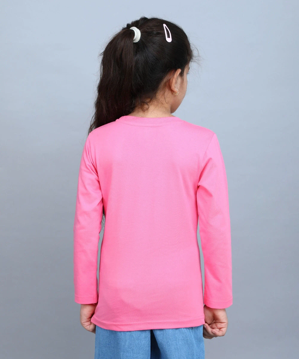 Nexgen Girls - Printed Girl's Casual T-Shirt - Pink