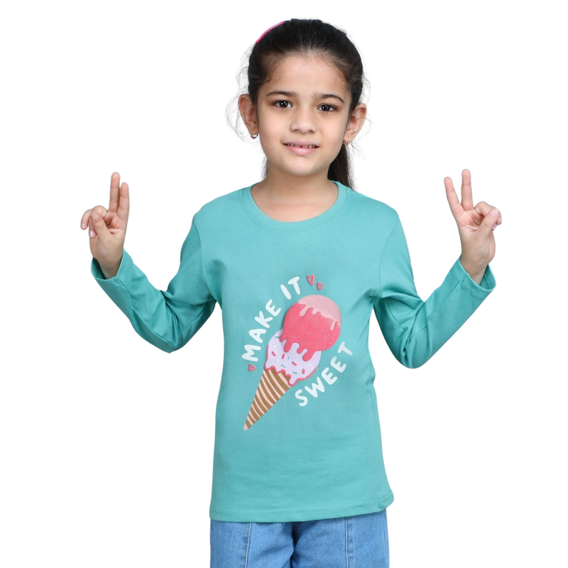 Nexgen Girls - Girl's Graphic Printed T-Shirt - Blue