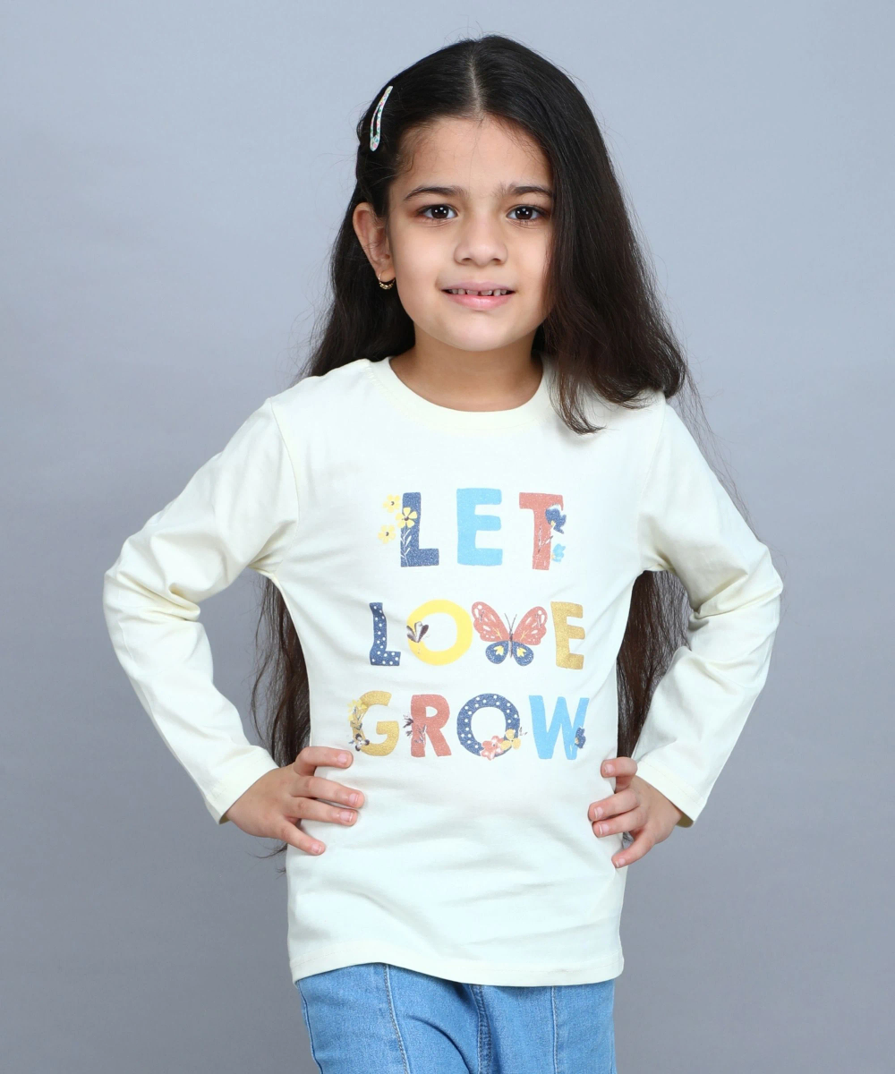 Nexgen Girls - Girl's Casual T-Shirt - Cream