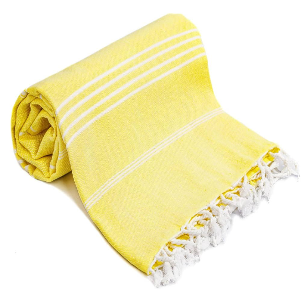 Hammam Corner - The Line Beach Towel - Yellow
