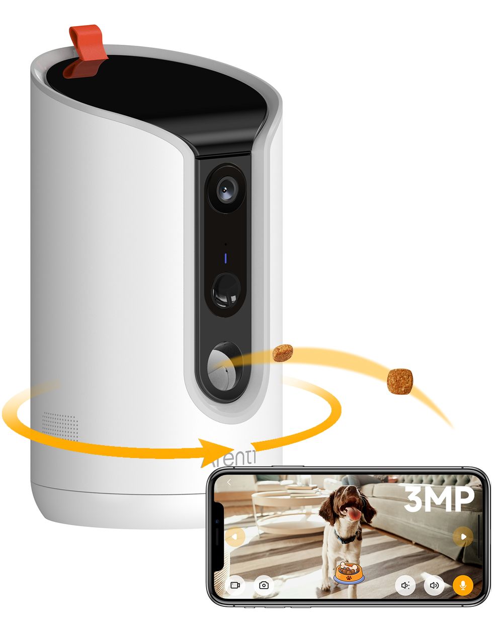 Arenti - Pet Treat Dispenser With Wi-fi Camera