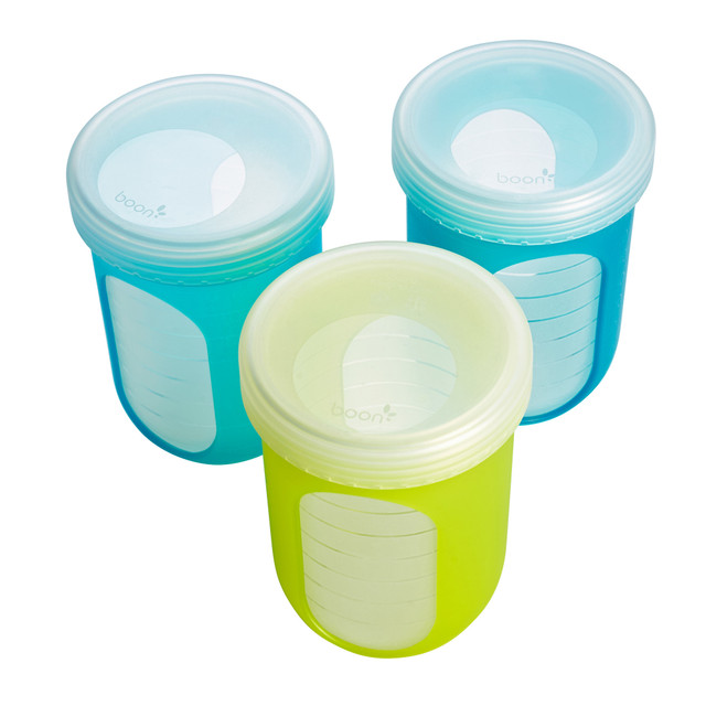 Boon - Nursh Milk Storage Lids - Transparent - 3 Pcs