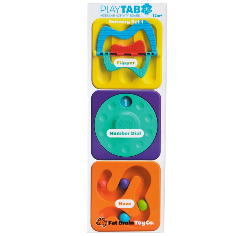 Fat Brain Toys Playtab Sensory Set 1 Interactive Learning Tabs - 3 Pcs