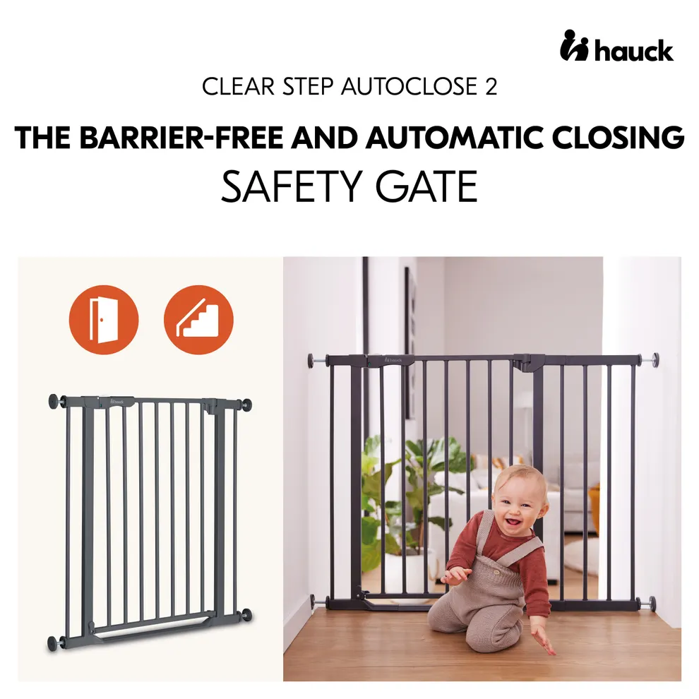 Hauck - Clear Step Autoclose 2 - Dark Grey - 75-80 cm