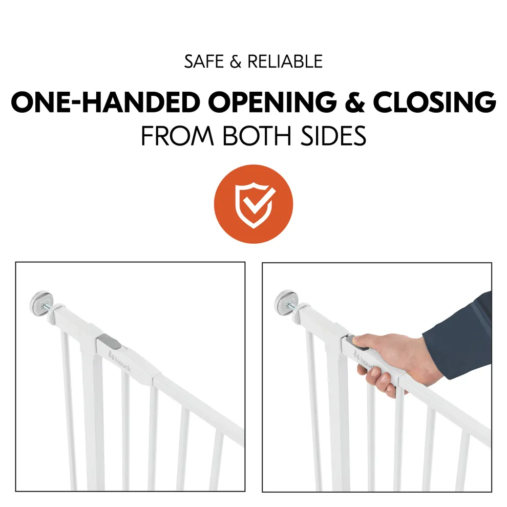 Hauck - Open N Stop with Extension - White - 96-101 cm