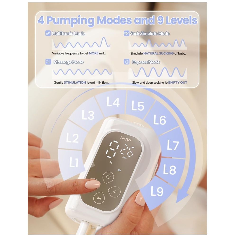 NCVI - Ultra-Light Wearable Breastfeeding Pump Hands Free