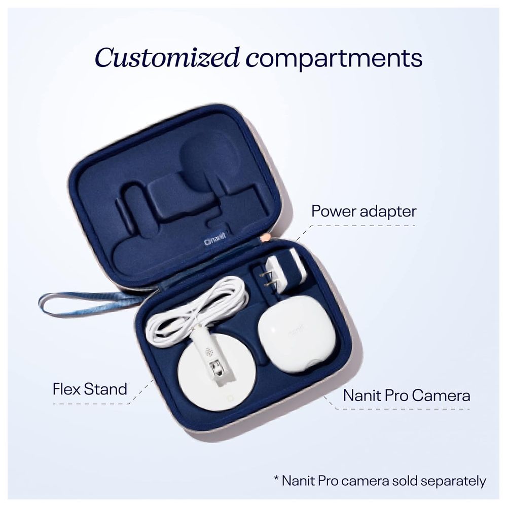 Nanit - Protective Hard Shell Carrying Travel Case For Pro Baby Monitor And Multi-Stand Travel Accessory - Blue