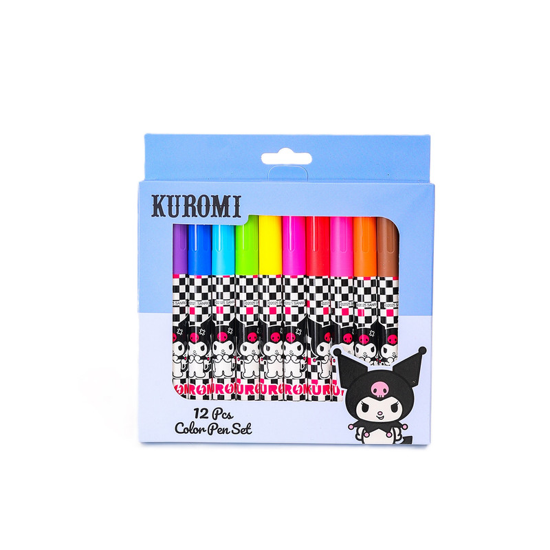 Sanrio Kuromi Ambition Marker Pen - 12 Pcs
