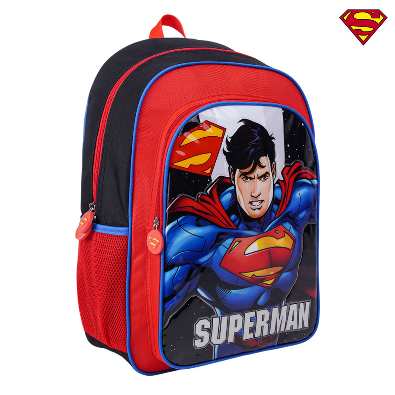 Warner Bros. - 5-In-1 Backpack, Lunch Bag, Water Bottle, Pencil Case & Lunch Box Set - Superman Up In The Sky