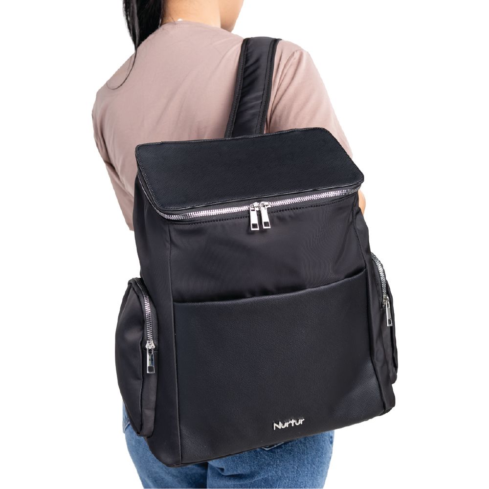 Nurtur Cozi - Aura Maternity Diaper Backpack - Black
