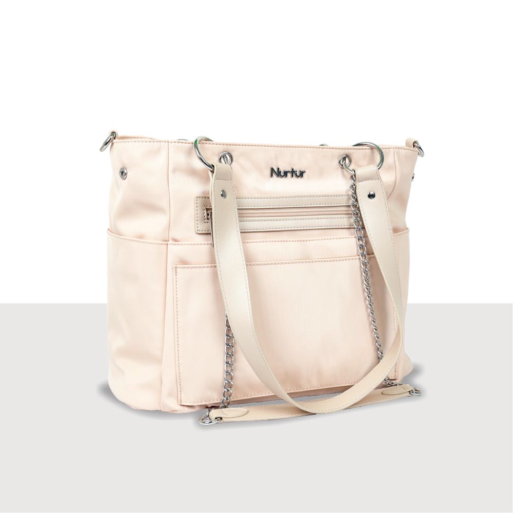 Nurtur Cozi - Multifunction Diaper Bag with Insulator Bottle Pocket - Nude