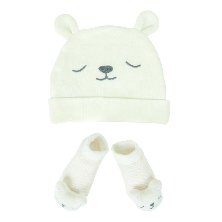 Nurtur Cozi - 3pc-Set - Hat & Socks For Baby Boy