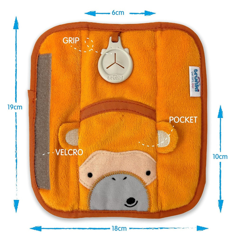 Trunki - Child Seat Belt Strap Cushion Mylo The Monkey - Orange