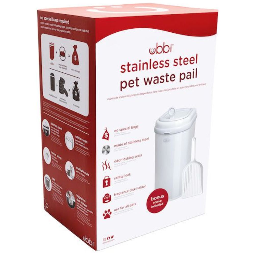Ubbi Stainless Steel Pet Waste Pail