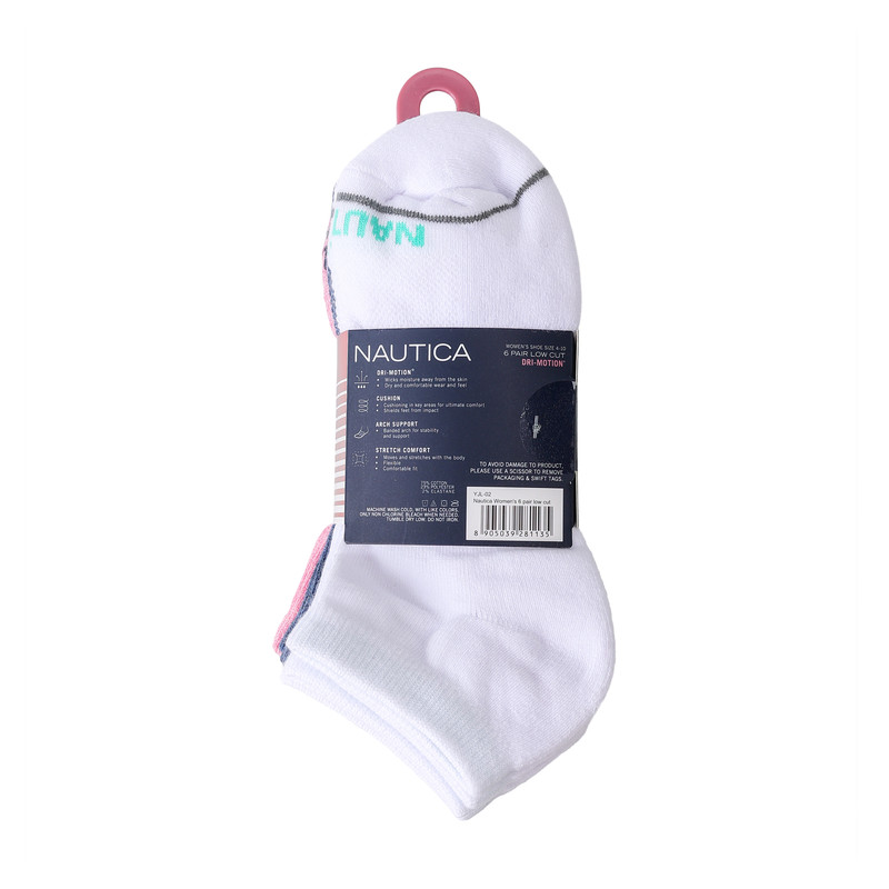 Nautica - Womens Quarter Socks - Pack of 6