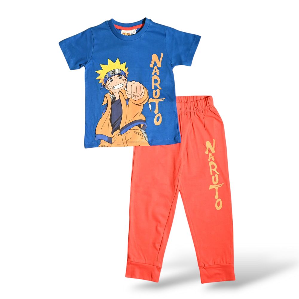 Naruto - Boys Short Sleeve Pajama Set - Blue/Red